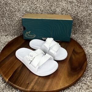Chaco Women Size 5 Chillos White Z-Strap Slip-On Slide Sandals Shoes